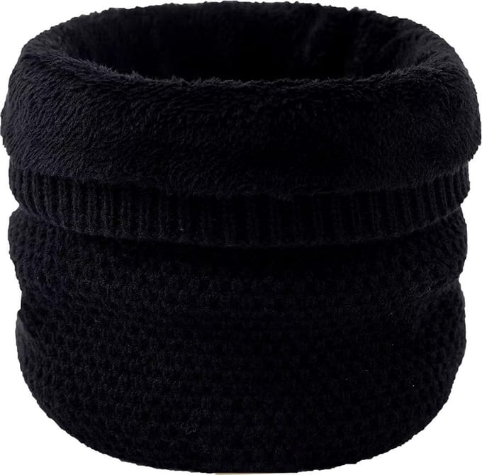 Meisjes Colsjaal met Voering - Zwart - 4-8 jaar