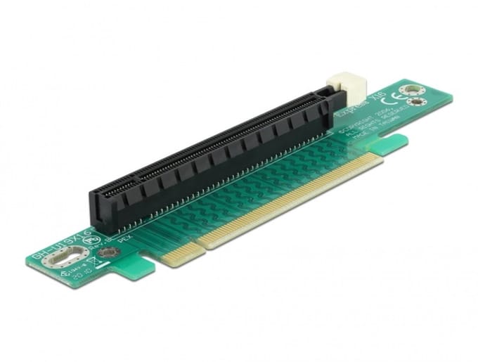 Delock - PCIe-Riser-Karte x16 90Grad gewinkelt für 1HE 19