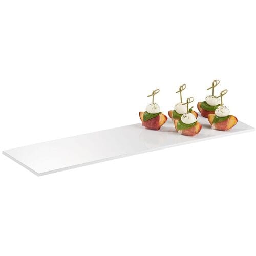 GGM Gastro (6 Stück) GN-Tablett 2/4 - ZERO - Melamin - Höhe: 15mm - Weiß