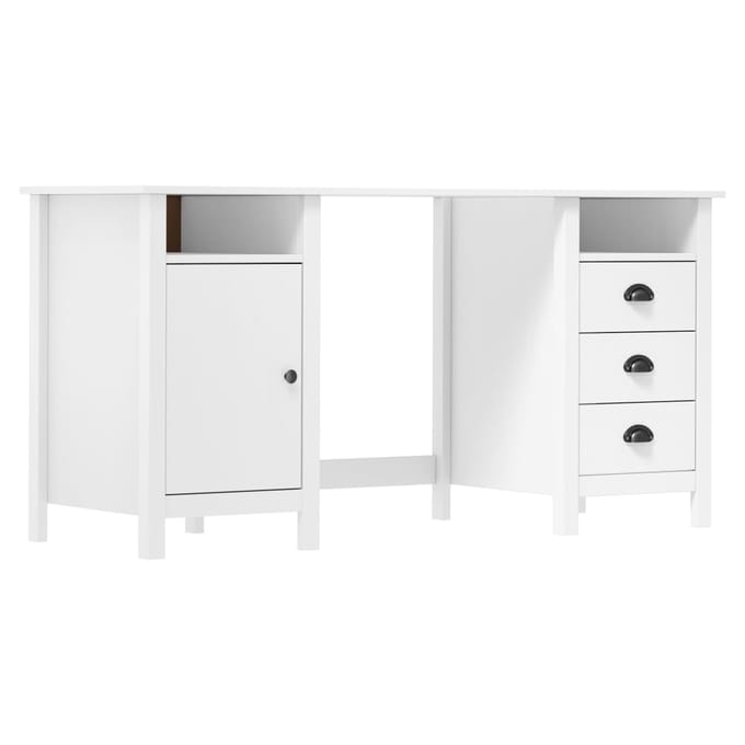 vidaXL - Bureau - Hill - 150x50x74 - cm - massief - grenenhout - wit