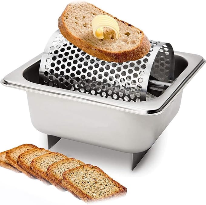 Boterroller - Smeer Apparaat - Brood Smeren - Perforatie Ontwerp - 36 Ounces Capaciteit - Zilverkleurig