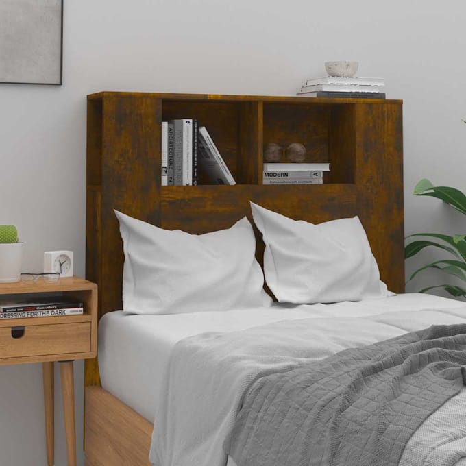 vidaXL - Hoofdbordkast - 100x18,5x102,5 - cm - gerookt - eikenkleurig