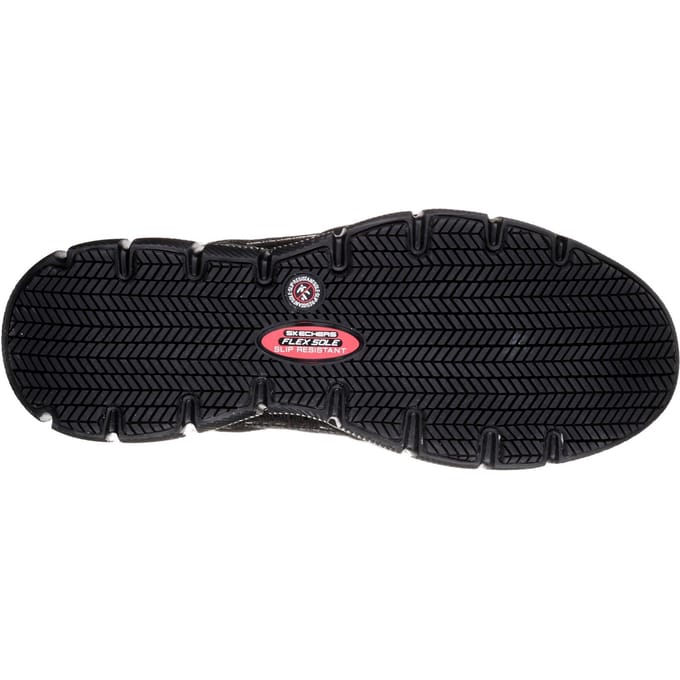 Skechers Workwear Telphin Sanphet Leren Heren Zwarte Veiligheidssneakers