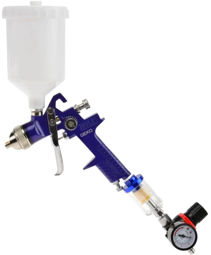 GEKO HVLP verfspuit - 1.4 mm tip - met luchtregelaar en filter - ergonomisch ontwerp
