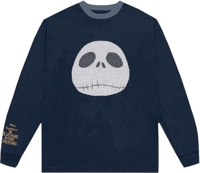 Disney The Nightmare Before Christmas - Rhinestone Jack Longsleeve shirt - M - Blauw