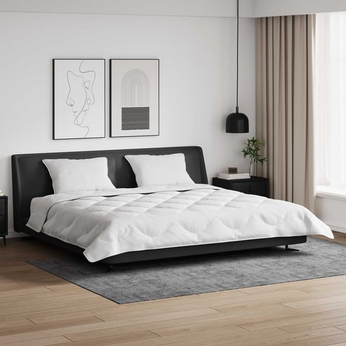 vidaXL - Winter - Duvet - met - kussen - 3 - st - Wit - Microvezel
