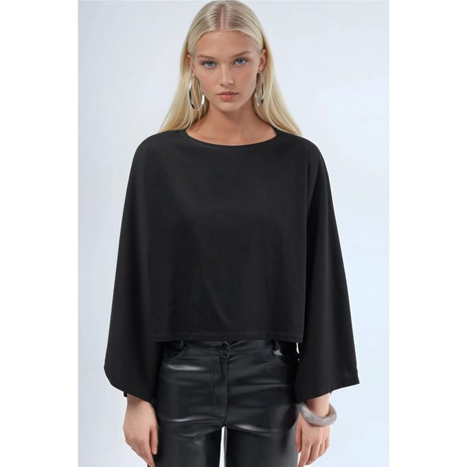 Losse Pasvorm Bootnek Blouse