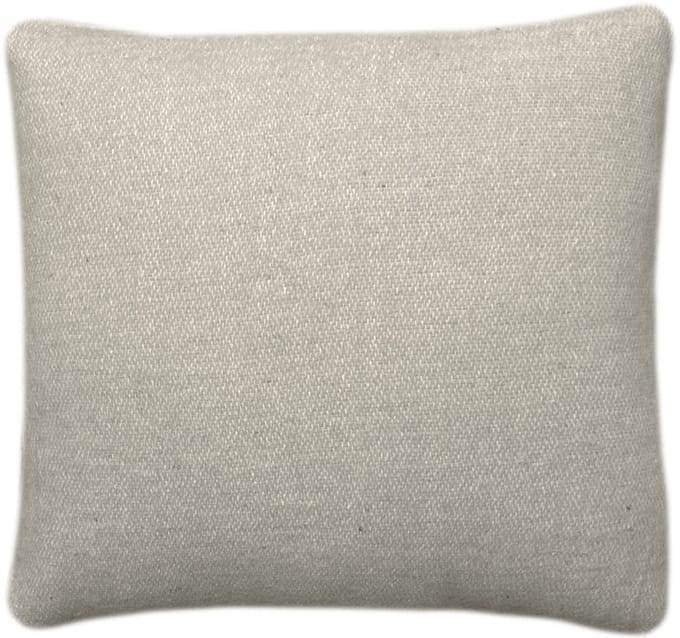 Beige double faced recycled wool square cushion