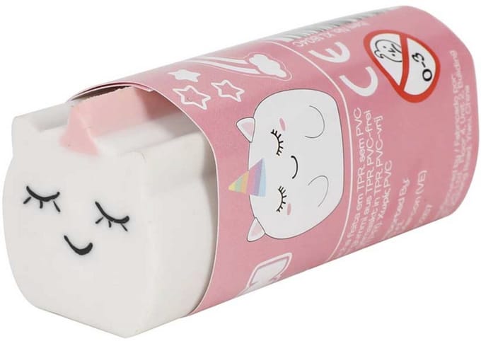 iTotal Unicorn Eraser Gum wit/roze 2.3x6cm 49gr