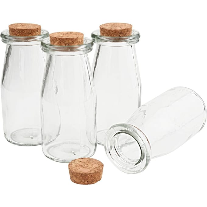 VBS Glazen fles met kurk