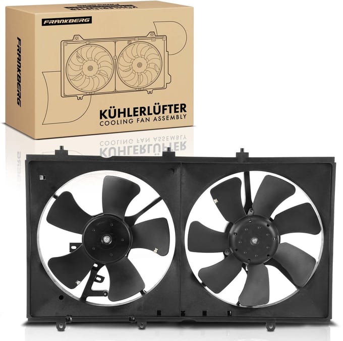 Frankberg 1x Motorkoeler Dubbele ventilator met koelerventilatorframe