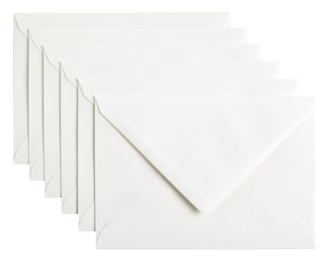Papicolor Envelop C6 hagelwit 105gr-CV 6 stuks 302930 - 114x162 mm