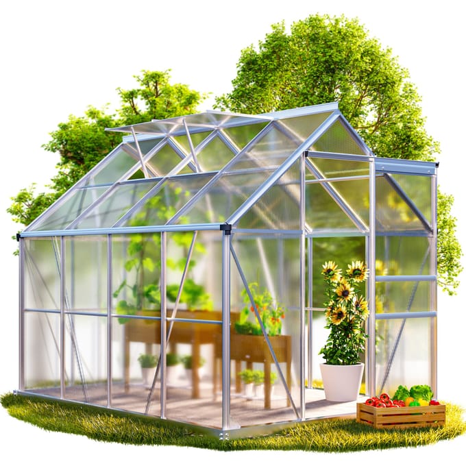 Gardebruk Tuinkas – Aluminium 4.8m² incl Dakraam 250x190cm – Met Fundament