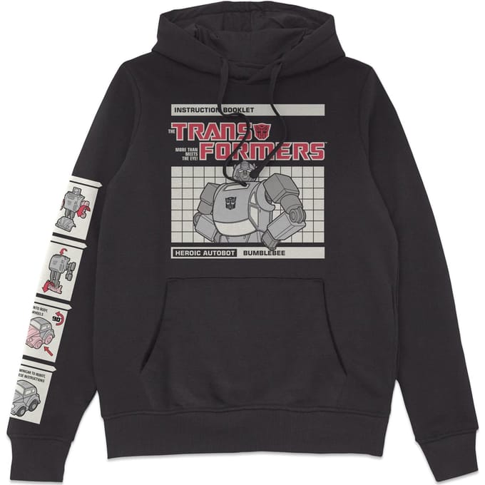 Transformers Bumblebee Instructional Hoodie - Black - M