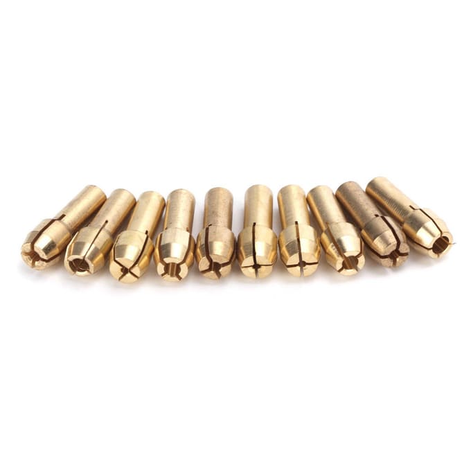 10pcs 0.5 3.2mm Mini Mandrins en Laiton Meuleuse Électrique Accessoires d'Outil Rotatif (4,3 mm)