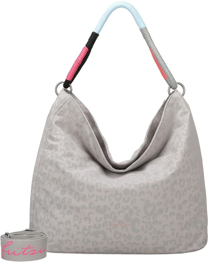 Fritzi aus Preußen Schoudertas Hobo Limited Leo Rainbow Sky Hobo Bag Leo Soft Stone Grijs
