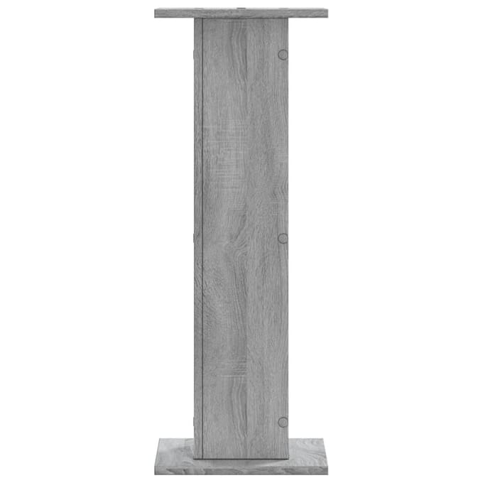 vidaXL - Speakerstandaards - 2 - st - 30x30x80 - cm - bewerkt - hout - grijs - sonoma