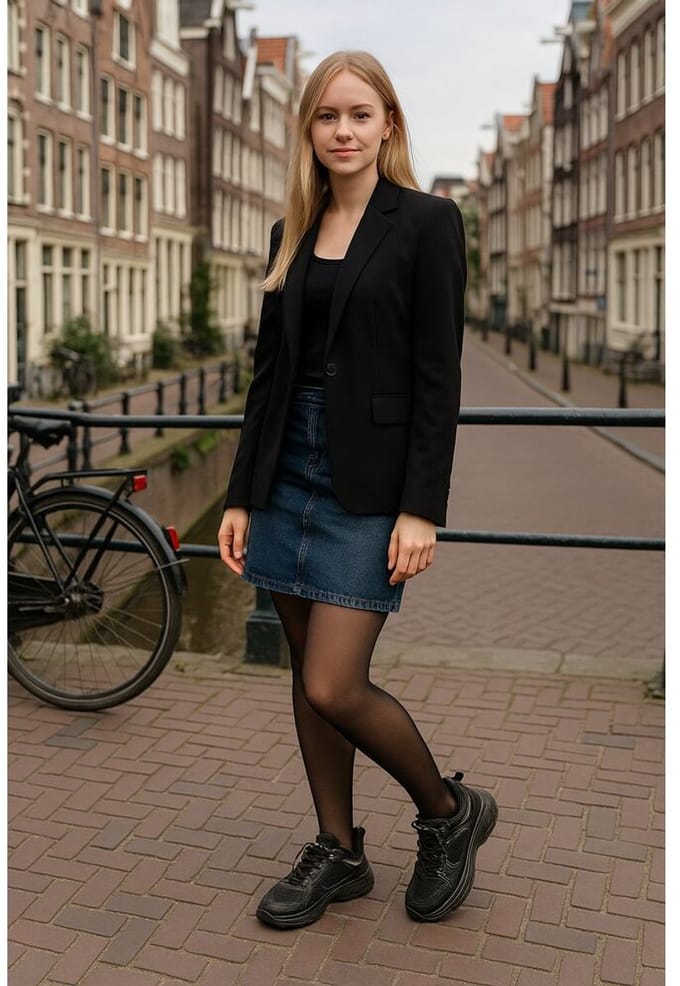Adventure Sneaker Amsterdam Zwart Ademend High Soft Insole