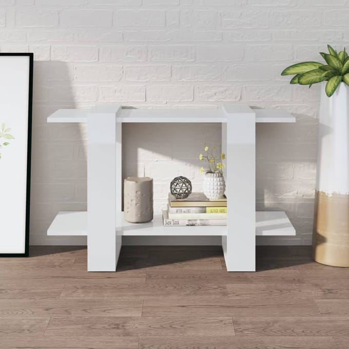 vidaXL - Boekenkast/kamerscherm - 80x30x51 - cm - hoogglans - wit