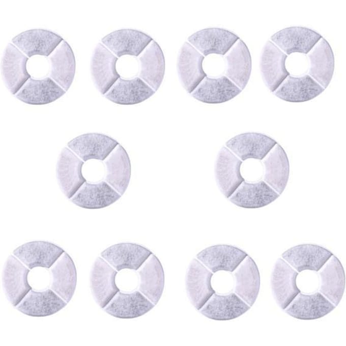 10 stuks bloem ronde huisdier waterdispenser filterelement kat waterdispenser filter katoen stuk circular wit