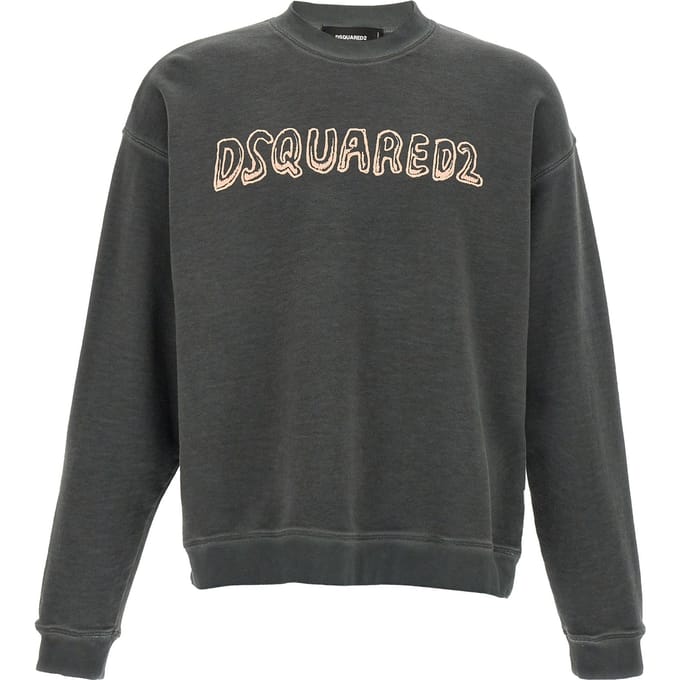 Dsquared2 Best Fade Logo Charcoal Grey Sweatshirt