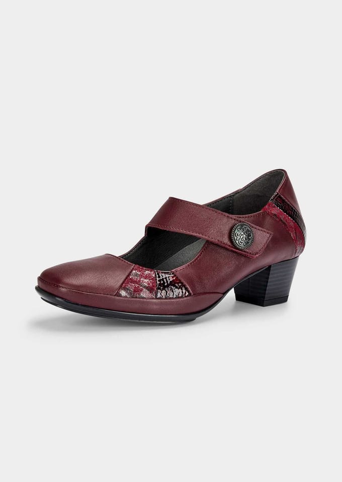 Pumps met klittenbandsluiting - bordeaux - Gr. 39 van Goldner Fashion