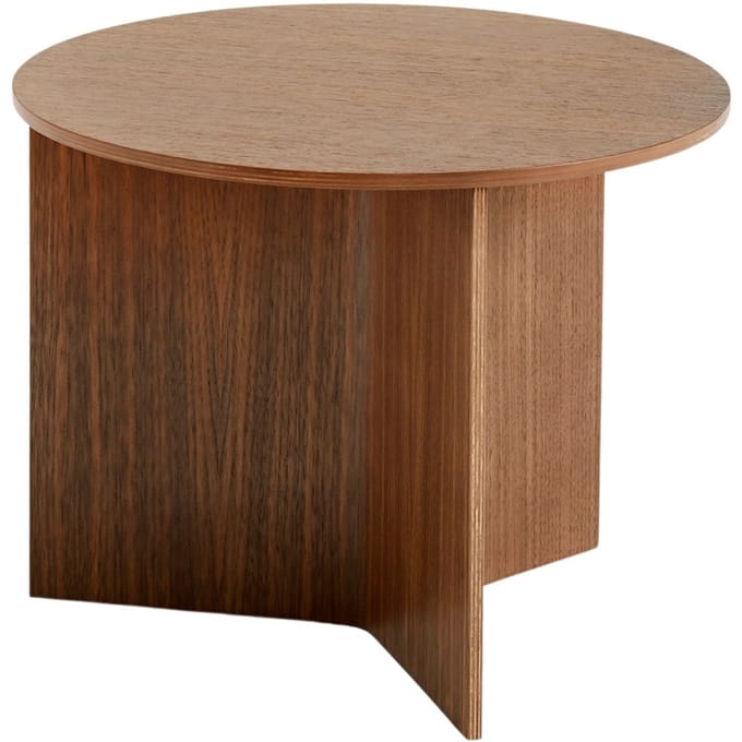 HAY Slit Tafel Wood rond - walnoot