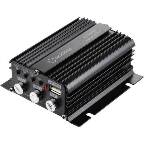 Renkforce RF-CMP-202 Versterker 2-kanaals 100 W Bluetooth/USB audio playback, Volume/bass/treble control