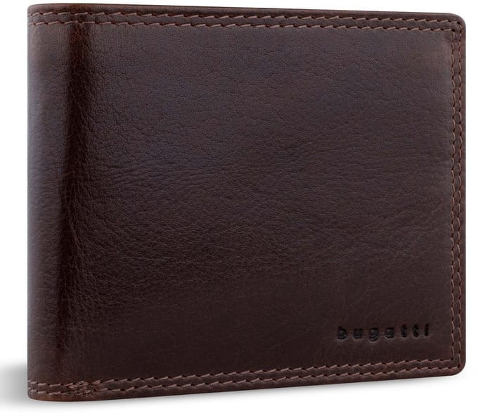 bugatti Leren portemonnee Savona Wallet With Flap 8CC Brown donkerbruin
