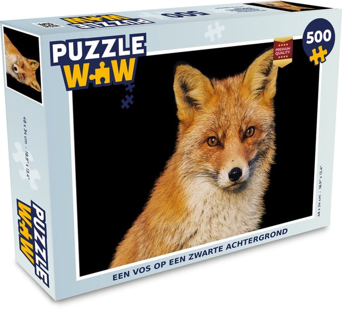 Puzzel Vos - Rood - Zwart - Legpuzzel - Puzzel 500 stukjes