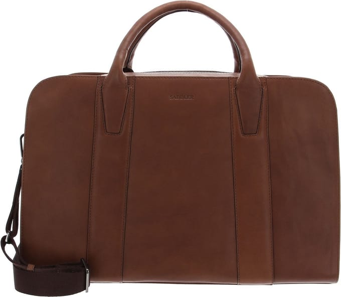 SADDLER Leren Reistas Handtas Sao Leather Bag Tan Bruine