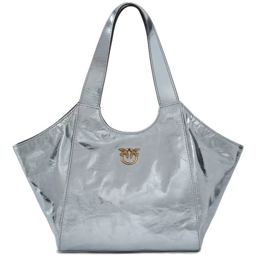 PINKO TOTE MINI BAG USED META Zilver N/A EU