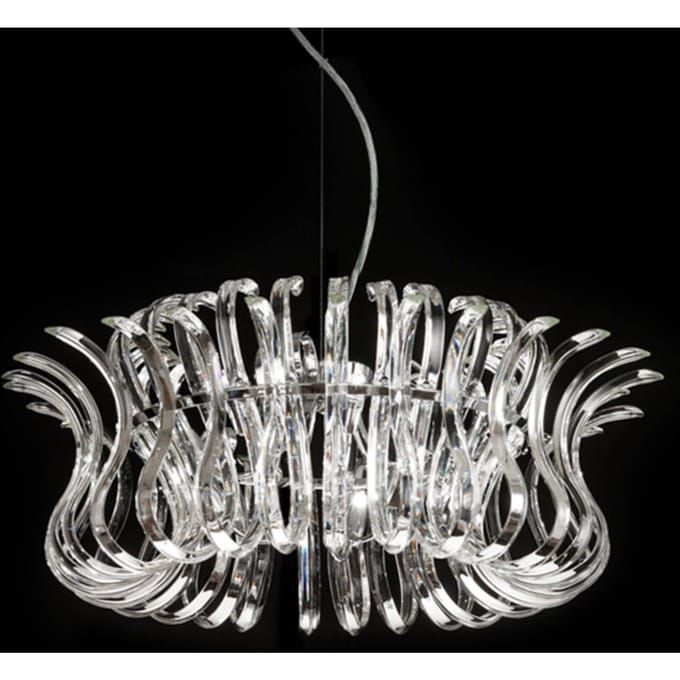 Metallux Glazen hanglamp Wave met 65 cm doorsnede