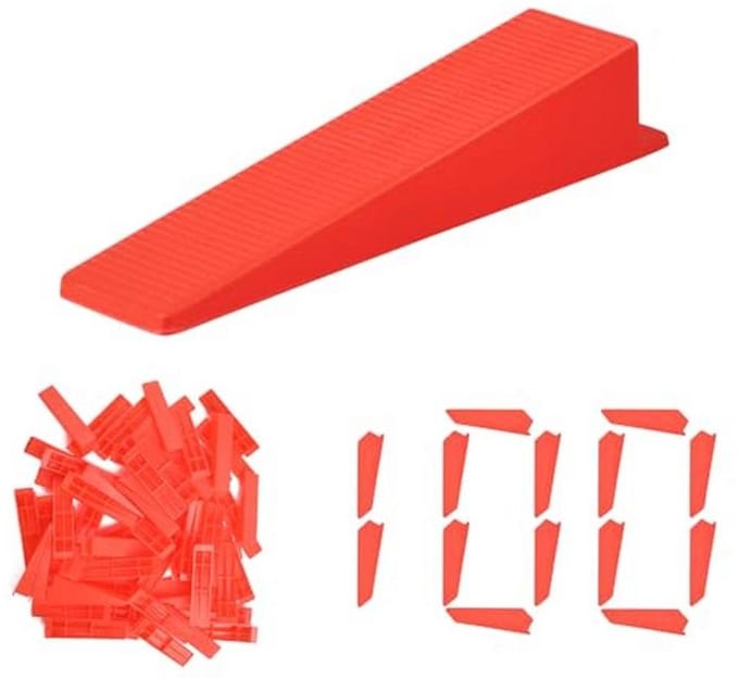 Tegelnivelleringssysteem met 100 herbruikbare wiggen voor perfecte tegelplaatsing