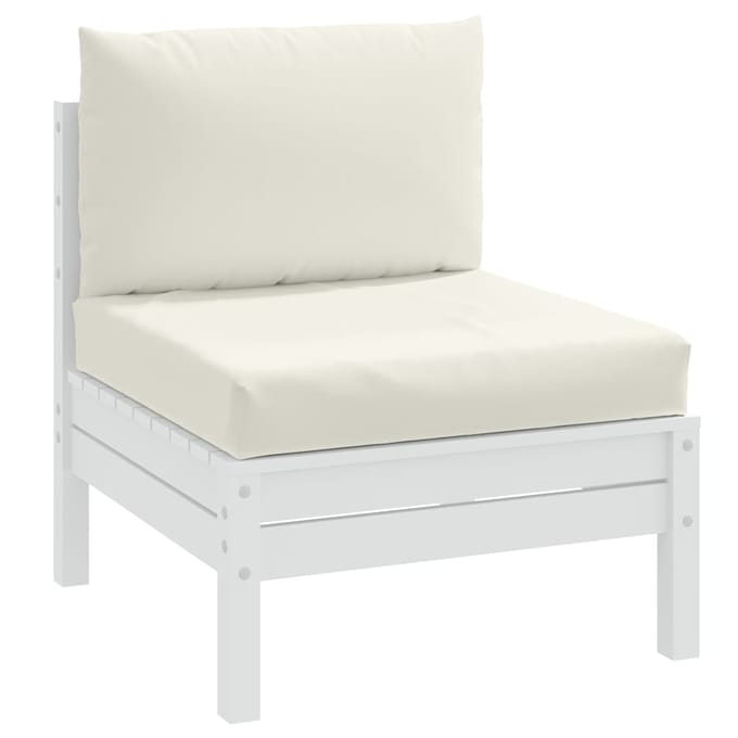 vidaXL - Palletkussens - 2 - st - stof - gemêleerd - crèmekleurig