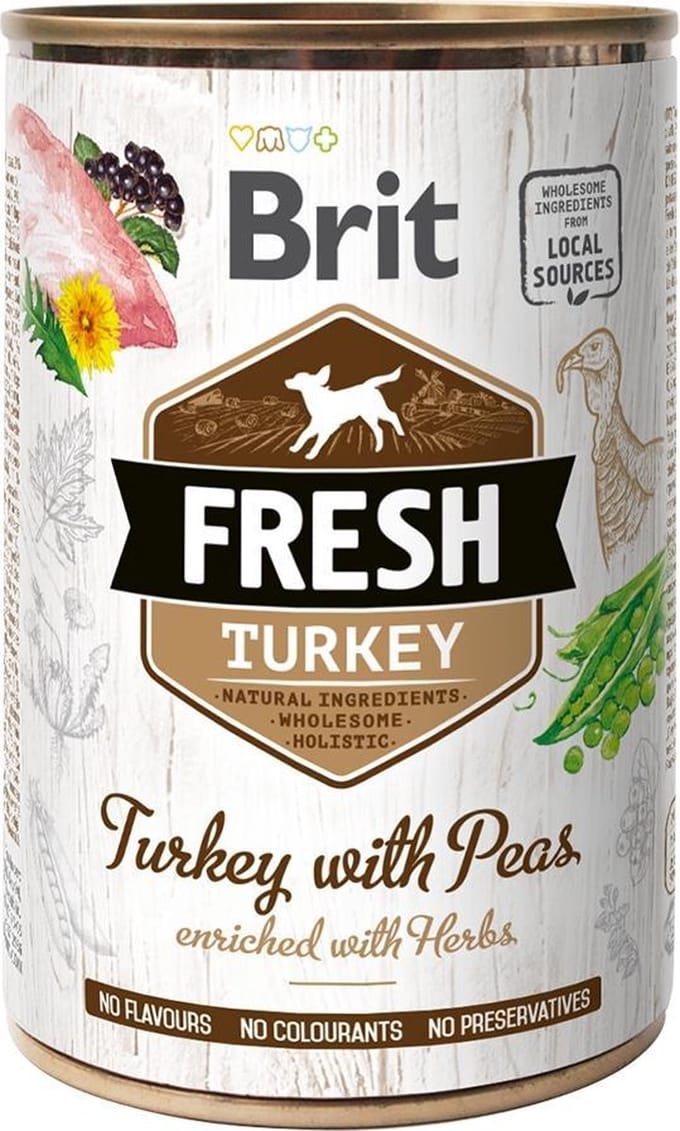 Brit Fresh Turkey with Peas Turkije Volwassene 400 g