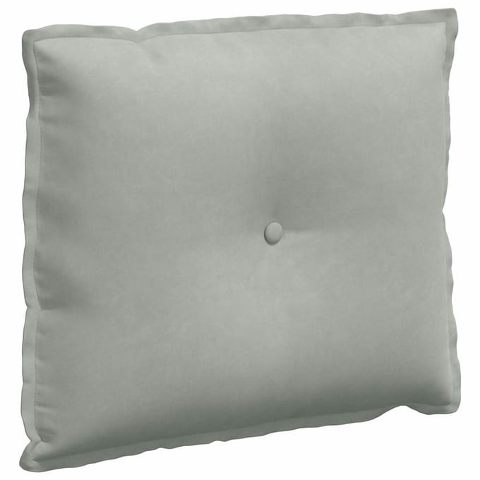 vidaXL - Rugkussen - Lichtgrijs - 60 - x - 50 - x - 19 - cm - Corduroy - stof