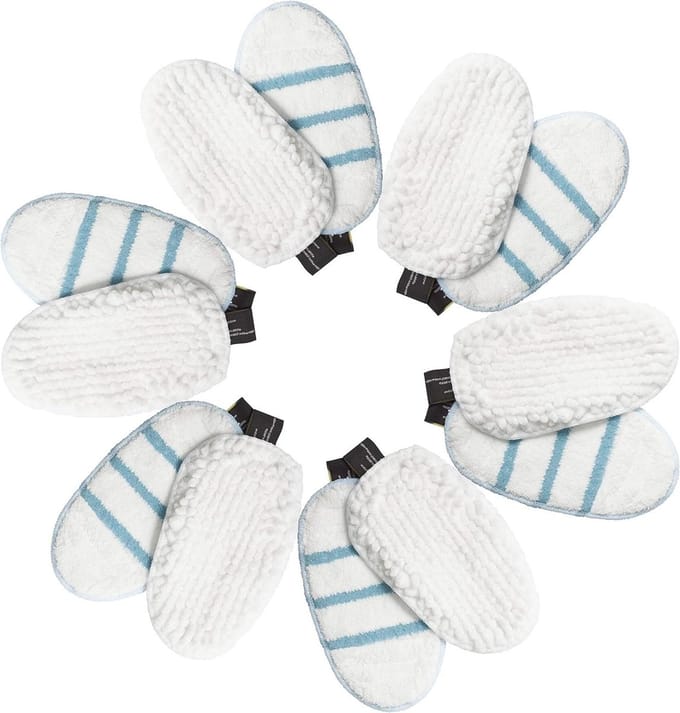 Vervangende Dweilpads - Microfiber Pads - Stoomreiniger - Herbruikbaar en Wasbaar - Set van 12