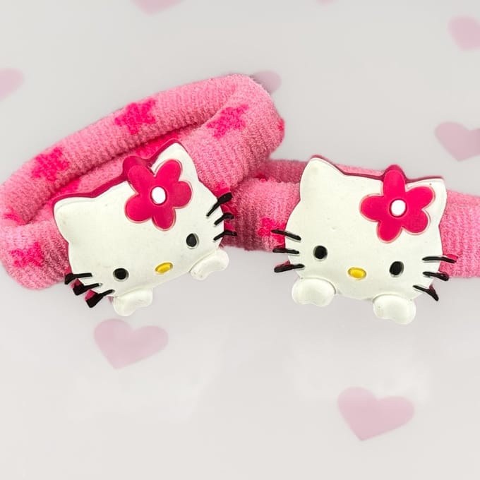 Hello Kitty - haar elastiekjes - 3 paar
