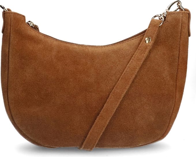 Manfield - Cognac suède schoudertas