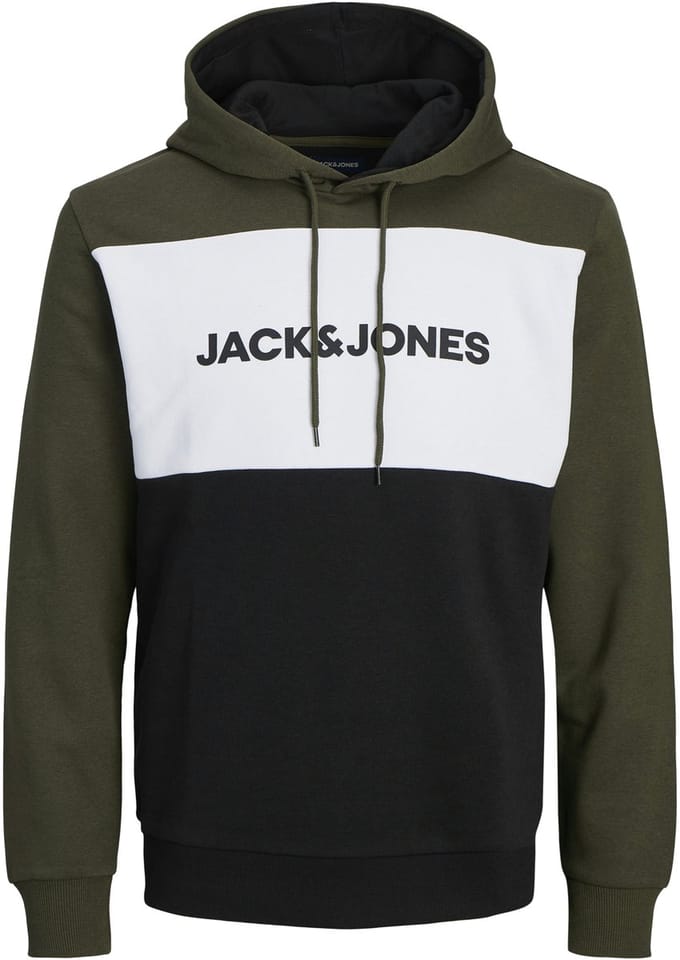 JACK&JONES - JWHLOGO BLOCKING SWEAT HOOD SMU - Heren - Sweaters