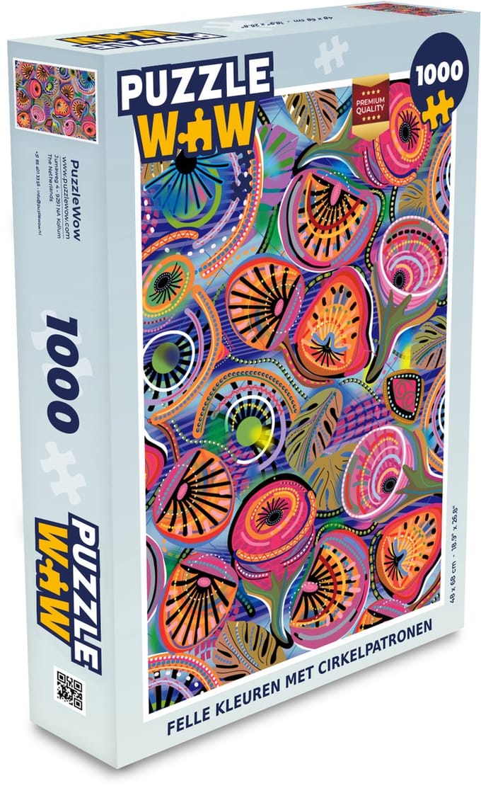 Puzzel Cirkel - Figuren - Bladeren - Legpuzzel - Puzzel 1000 stukjes volwassenen