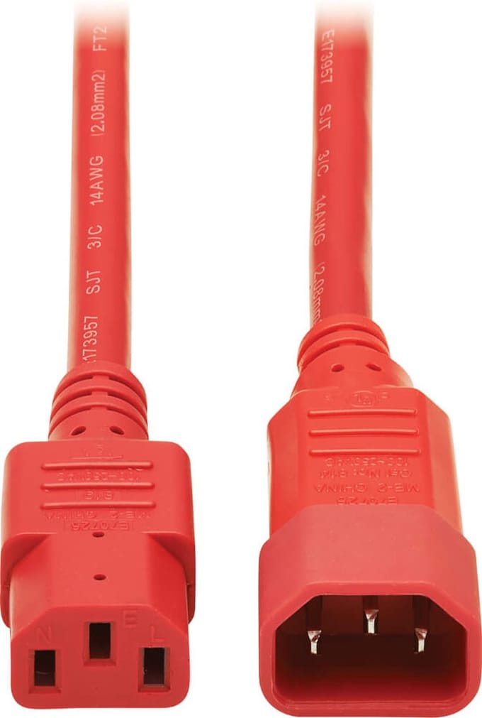 Tripp Lite P005-006-ARD electriciteitssnoer Rood 1,8 m C14 stekker C13 stekker