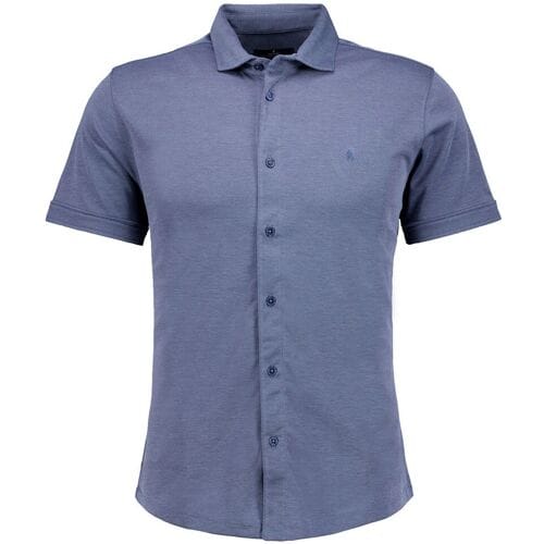 Ragman Overhemd Soft Knit Easy Care Short Sleeve Solid Color Azure / male