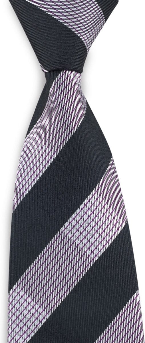 We Love Ties - Stropdassen - Stropdas New York Yankee - zwart / grijs / wit / paars