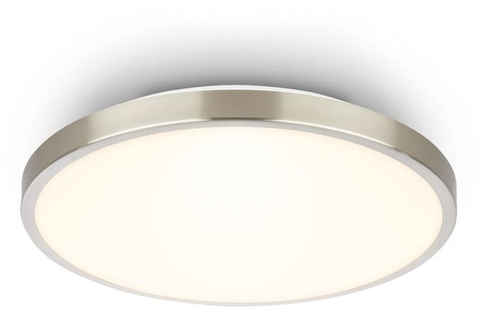 BRILONER Competo – LED Plafondlamp met warm wit licht – 12W – 1.300Lm – Ø24 cm – nikkel