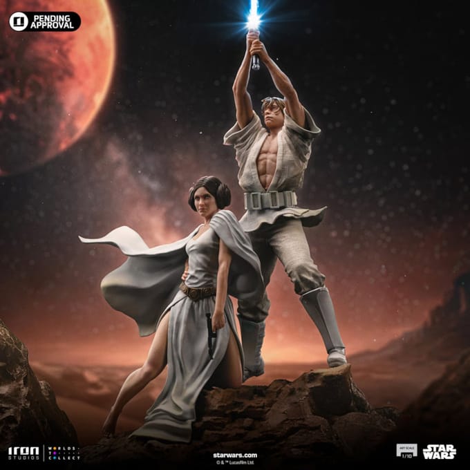 Iron Studios Star Wars Luke and Leia Deluxe Art Scale 1/10 Statue