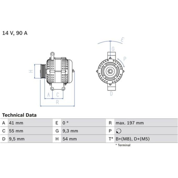 Dynamo / Alternator BOSCH 0 986 048 771