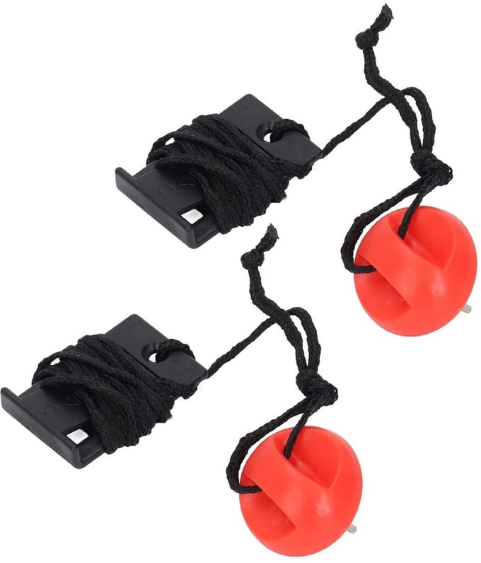 Loopband Veiligheidssleutel - Noodstop Schakelaar - Veilig Trainen - Universeel Compatibel - 2 Stuks - Zwart