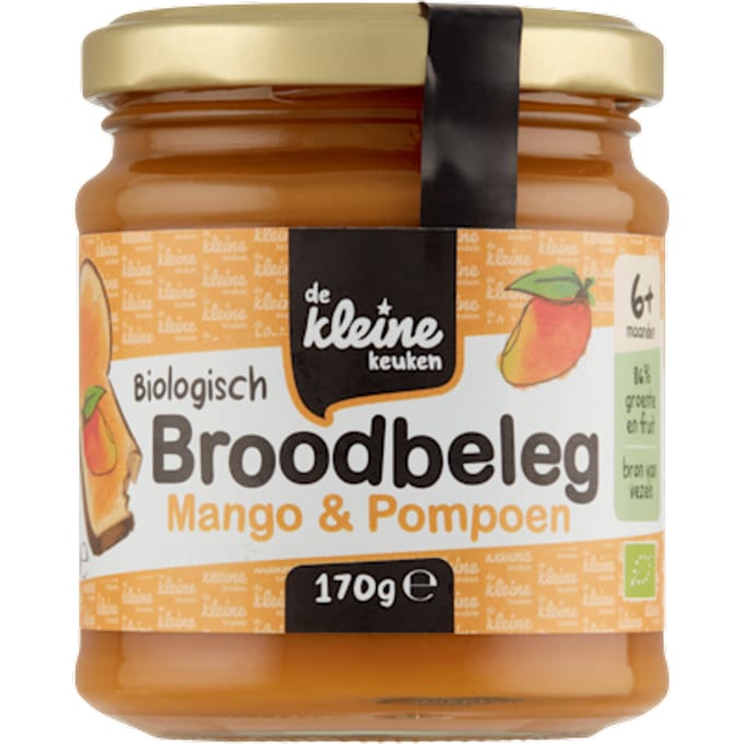 de Kleine Keuken Bio Mango en Pompoen Spread - 170 gr